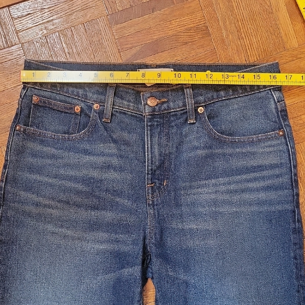 Madewell Mid Rise 90s Straight Leg Blue Denim Jeans Size 29 New without Tags - Picture 5 of 11